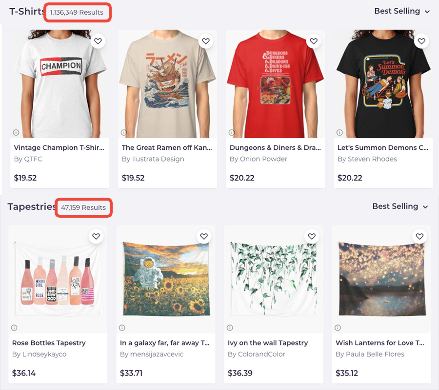 Redbubble T-Shirts vs Tapestries